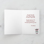 Cartes Pour Fêtes Annuelles Poème de Noël Snowman (Intérieur)