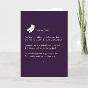 Cartes Pour Fêtes Annuelles Poème drôle d'anniversaire de relation pour lui ou