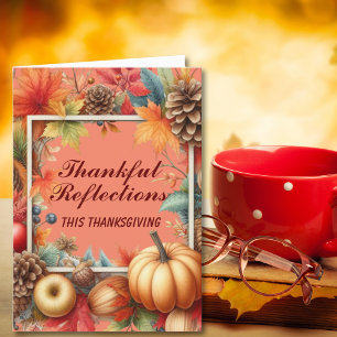 Cartes Pour Fêtes Annuelles Poème Élégant d'Automne de Thanksgiving de Gratitu