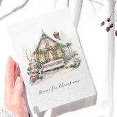 Cartes Pour Fêtes Annuelles Poème Hiver Snowflakes Verdure Noël