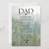 Cartes Pour Fêtes Annuelles Poème pour Papa Fête des Pères Personnalisé (Devant)