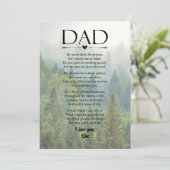 Cartes Pour Fêtes Annuelles Poème pour Papa Fête des Pères Personnalisé (Debout devant)