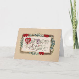 Cartes Pour Fêtes Annuelles Poème Valentine