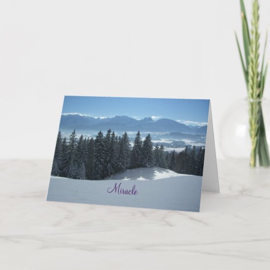 Cartes Pour Fêtes Annuelles Poésie de Noël Miracle (Devant)