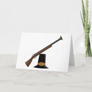 Cartes Pour Fêtes Annuelles Poignée d'action de grâces et Casquette de pèlerin