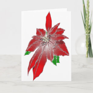Cartes Pour Fêtes Annuelles poinsetta