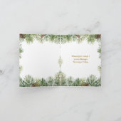 Cartes Pour Fêtes Annuelles Poinsettia, bougies, pin, cloches de Noël polonais (Intérieur)