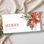 Cartes Pour Fêtes Annuelles Poinsettia Bund'aquarelle Pine Joyeux Noël<br><div class="desc">Si vous avez besoin d'une personnalisation supplémentaire,  n'hésitez pas à m'envoyer un message sur yellowfebstudio@gmail.com .</div>