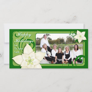 Cartes Pour Fêtes Annuelles Poinsettia de vacances contemporain