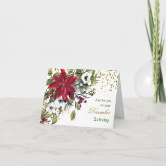 Cartes Pour Fêtes Annuelles Poinsettia, décembre Noël Anniversaire