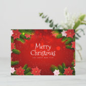 Cartes Pour Fêtes Annuelles Poinsettias de Noël (Debout devant)