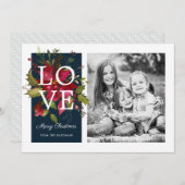 Cartes Pour Fêtes Annuelles Poinsettias Peint | Photo (Devant / Derrière)