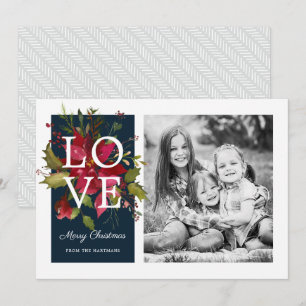 Cartes Pour Fêtes Annuelles Poinsettias Peints Photo