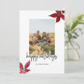 Cartes Pour Fêtes Annuelles Poinsettias Quelle année | Année d'examen | 3 enfa (Debout devant)