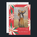 Cartes Pour Fêtes Annuelles Poinsettias vintage Photo de Noël Vertical<br><div class="desc">Customisez avec votre salutation ou message pour la saison des fêtes. Image originale de Becky Nimoy. Ajoutez une photo au dos ou un message. Motif peut être supprimé si vous le souhaitez</div>