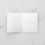 Cartes Pour Fêtes Annuelles Point d'or moderne avec lettres blanches Joyeuses  (Intérieur)