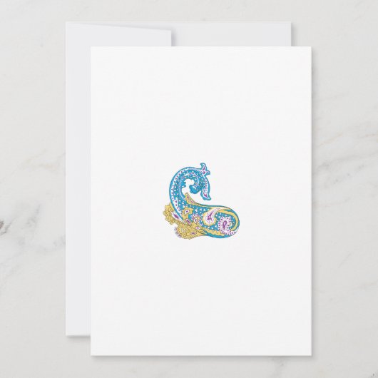 Cartes Pour Fêtes Annuelles Point, Sherpa Blue, Design de sable doré (Devant)