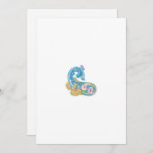 Cartes Pour Fêtes Annuelles Point, Sherpa Blue, Design de sable doré (Devant / Derrière)