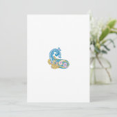 Cartes Pour Fêtes Annuelles Point, Sherpa Blue, Design de sable doré (Debout devant)