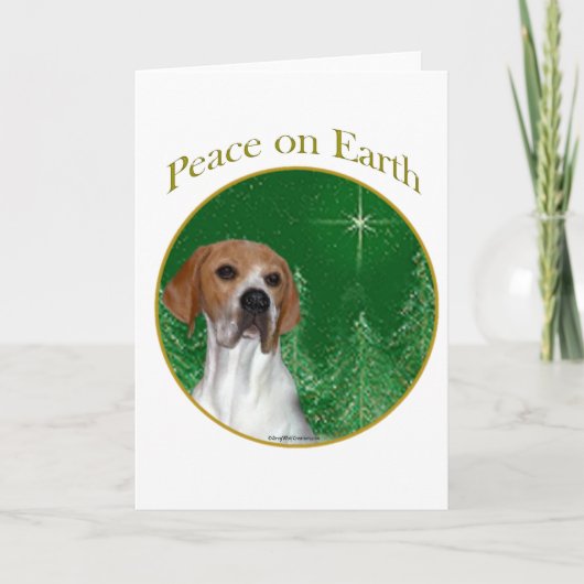 Cartes Pour Fêtes Annuelles Pointer Peace (Devant)