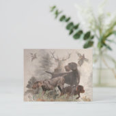 Cartes Pour Fêtes Annuelles Pointeur À poils durs allemand (Debout devant)