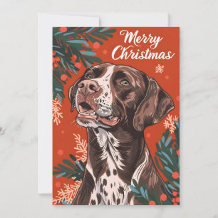 Cartes Pour Fêtes Annuelles Pointeur allemand de Noël