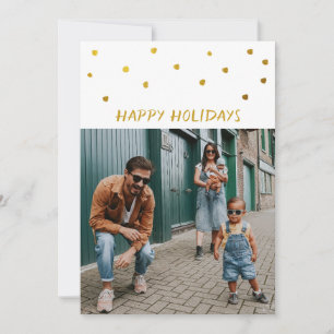 Cartes Pour Fêtes Annuelles Points Abstraits Dorés Joyeuses Fêtes Photo Deux F