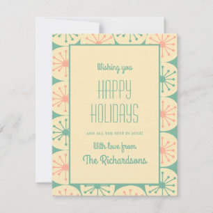 Cartes Pour Fêtes Annuelles Points Atomique Mi-Siècle Rétro Vintage