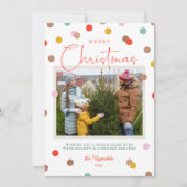 Cartes Pour Fêtes Annuelles Points Confetti Joyeux Noël 2 Photo (Devant)