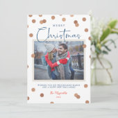 Cartes Pour Fêtes Annuelles Points Confetti Joyeux Noël Photo (Debout devant)