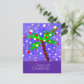 Cartes Pour Fêtes Annuelles Points de neige tropicaux des arbres de Noël Joyeu (Debout devant)