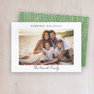 Cartes Pour Fêtes Annuelles Points de Noël modernes Photo frontière blanche la