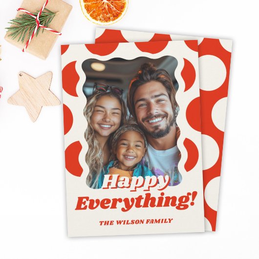 Cartes Pour Fêtes Annuelles Points Rétro Happy Everything Stylish Fun Photo