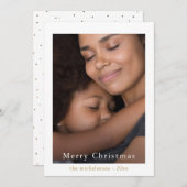 Cartes Pour Fêtes Annuelles Points simples et jolies Joyeux Noël Photo (Devant / Derrière)