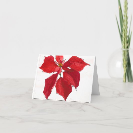 Cartes Pour Fêtes Annuelles pointsetta (Devant)