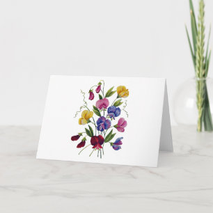 Cartes Pour Fêtes Annuelles Pois doux colorés