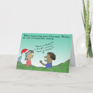 Cartes Pour Fêtes Annuelles Pois sur terre