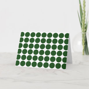Cartes Pour Fêtes Annuelles Pois verts en blanc