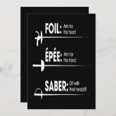 Cartes Pour Fêtes Annuelles Poison de Fencing | I Always Win All Match (Devant / Derrière)