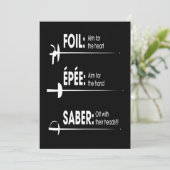 Cartes Pour Fêtes Annuelles Poison de Fencing | I Always Win All Match (Debout devant)