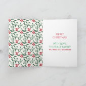 Cartes Pour Fêtes Annuelles Poison Herding Border Collie With Santa Hat (Intérieur)