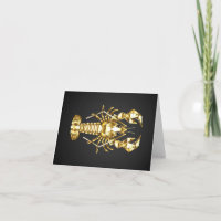 Poisson à langouste polygonale dorée sur noir