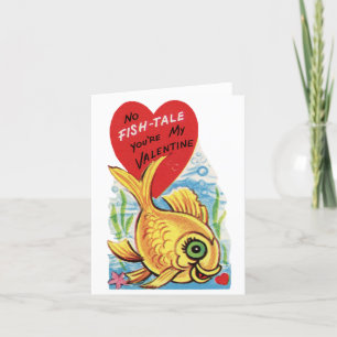Cartes Pour Fêtes Annuelles Poisson de coeur doux Valentine Love Heart