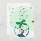 Cartes Pour Fêtes Annuelles Poisson de Noël (Devant / Derrière)