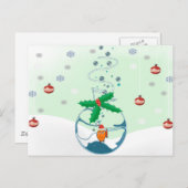 Cartes Pour Fêtes Annuelles Poisson de Noël (Devant / Derrière)