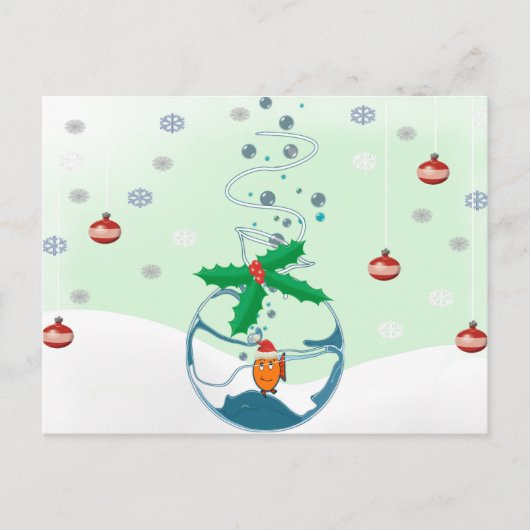 Cartes Pour Fêtes Annuelles Poisson de Noël (Devant)