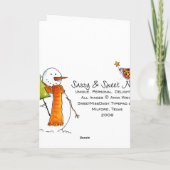 Cartes Pour Fêtes Annuelles Poisson de poulet (Dos)