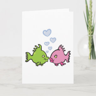 Cartes Pour Fêtes Annuelles poisson en amour valentin