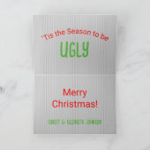 Cartes Pour Fêtes Annuelles Poisson laide de Noël (Intérieur)