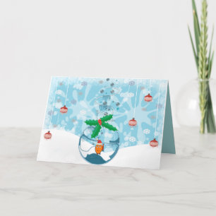 Cartes Pour Fêtes Annuelles Poisson pour animaux de Noël